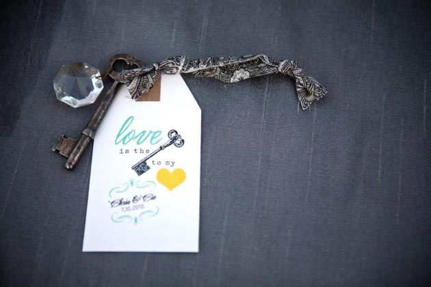 Escort Card Vintage Key Brightly Designed