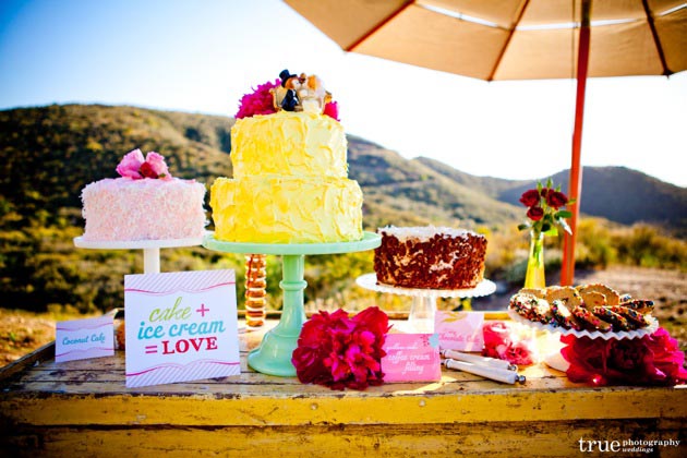 Cake + Ice Cream = LOVE Brightly Designed Signage