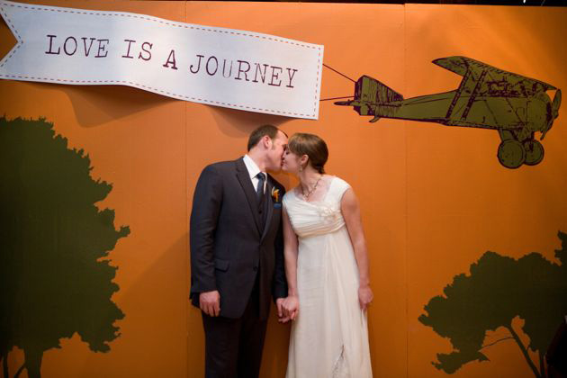 Erin and Tyler Airplane Adventure Photowall